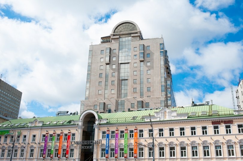 фасад дома, здание по адресу г Москва, Смоленская пл, д 3